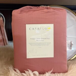 Casaluna Temperature Balancing Sheet Set- Full in ROSE